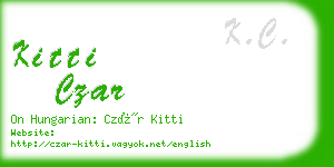kitti czar business card